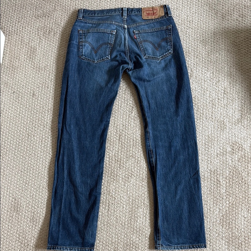 Vintage Levi's Authentic Blue Straight Leg Jeans - Picture 9 of 11